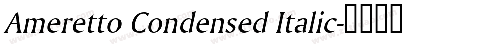 Ameretto Condensed Italic字体转换